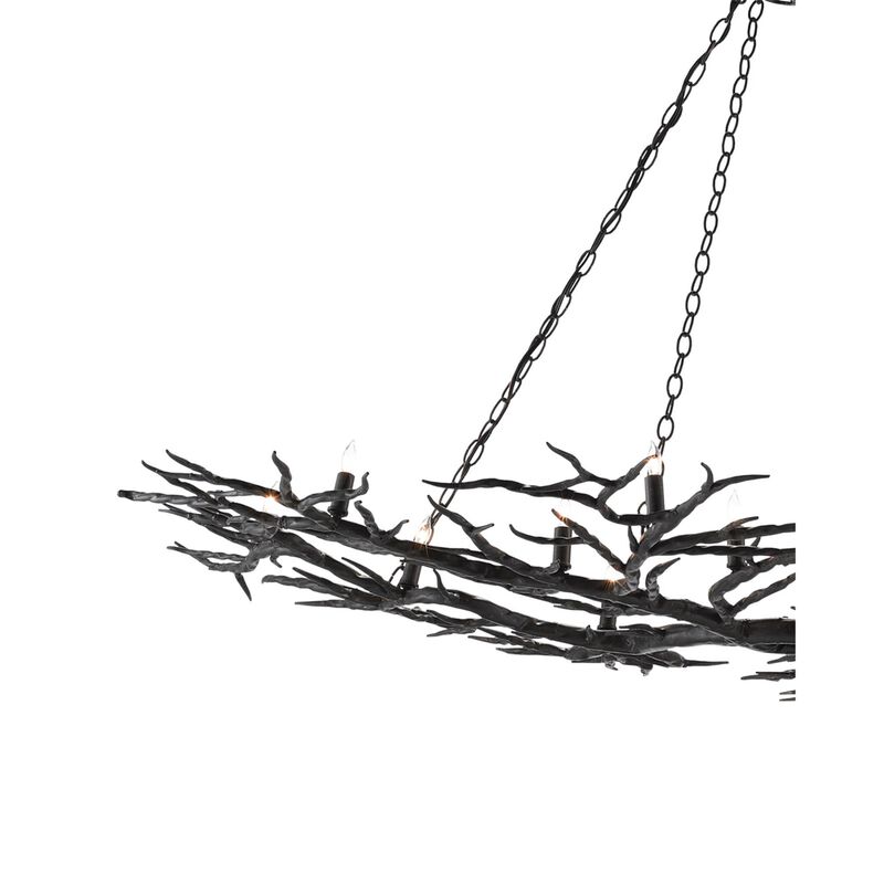Rainforest 74 Inch 14 Light Chandelier by Currey and Company